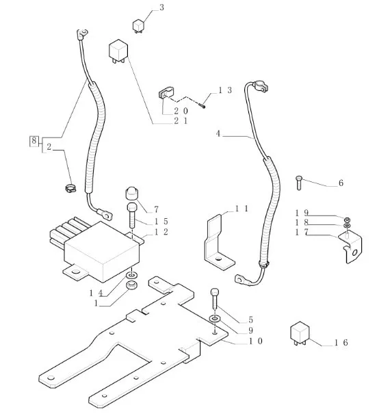 87576880 - Кабель электр. акум. T7/Pm., T6/Maxx.