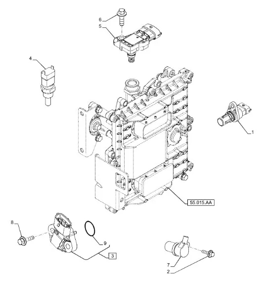 504116724 - Датчик об. и полож. распредв. ДВС Cursor7CR T7/Puma, T6090/80